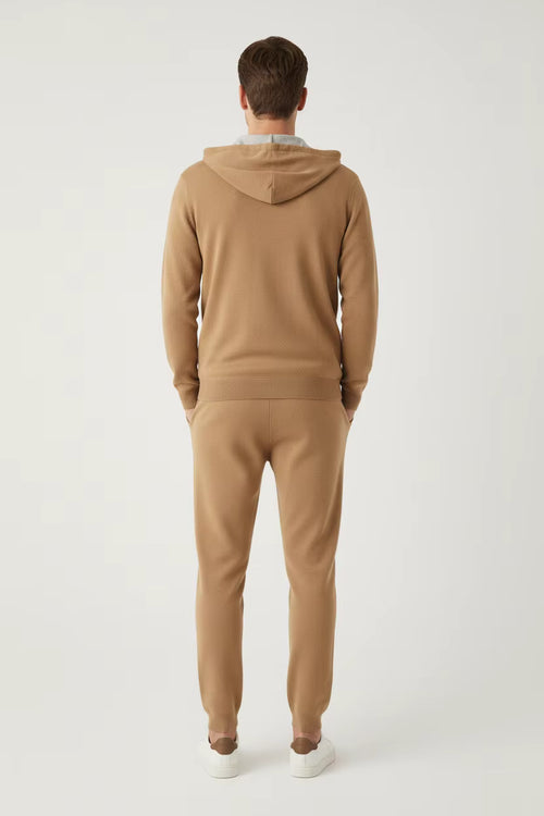 Heren Knit Trainingspak – Bruin (2-Delig Set)