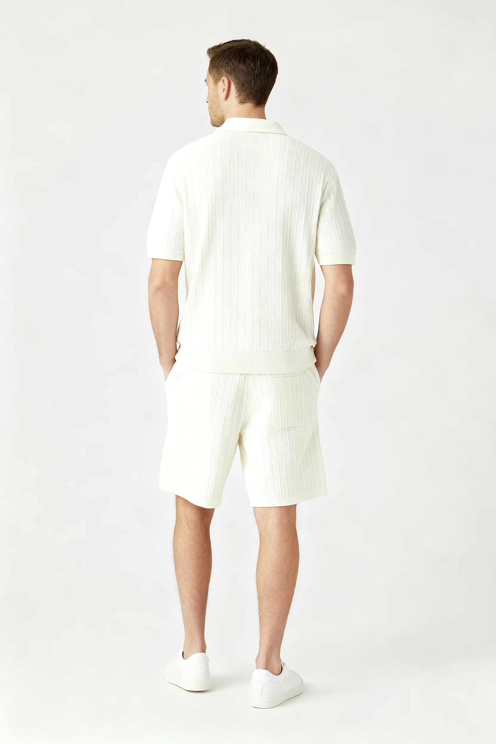 Heren Zomer Set – Wit T-Shirt & Short (2-Delig)