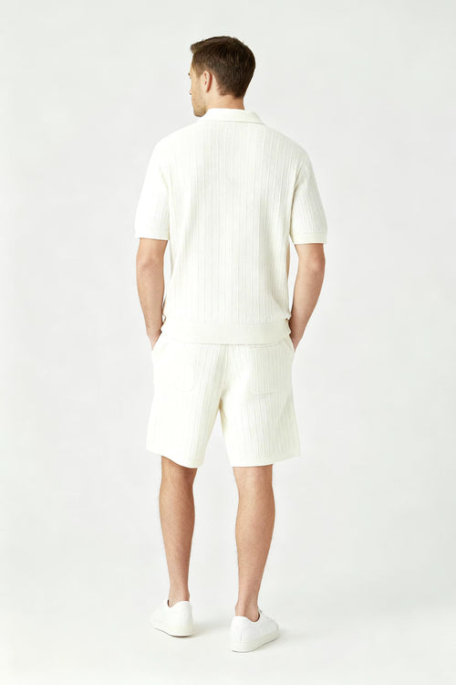Heren Zomer Set – Wit T-Shirt & Short (2-Delig)
